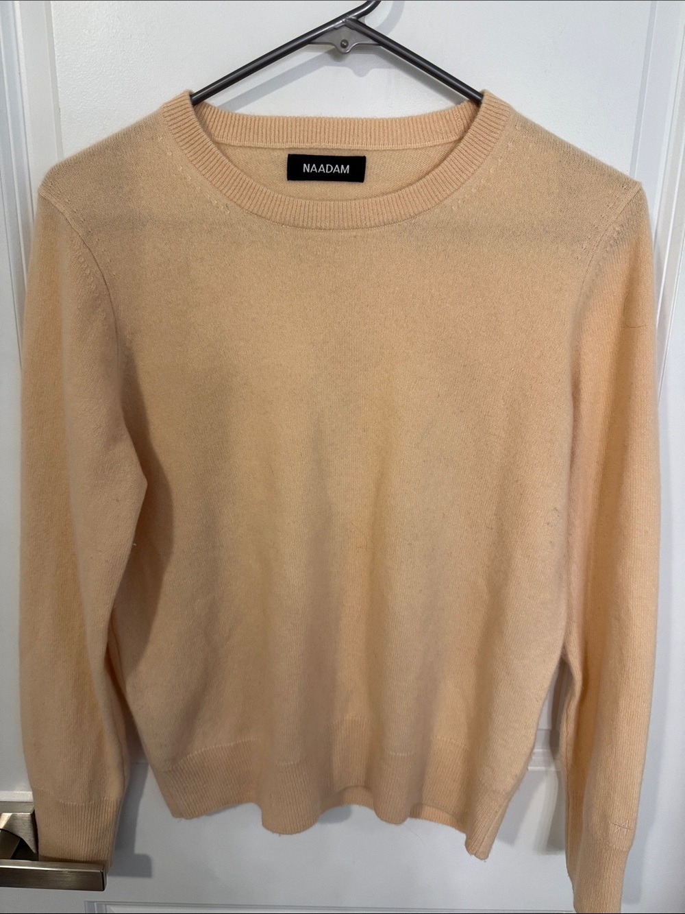NAADAM Crewneck Cashmere Sweater in Peach